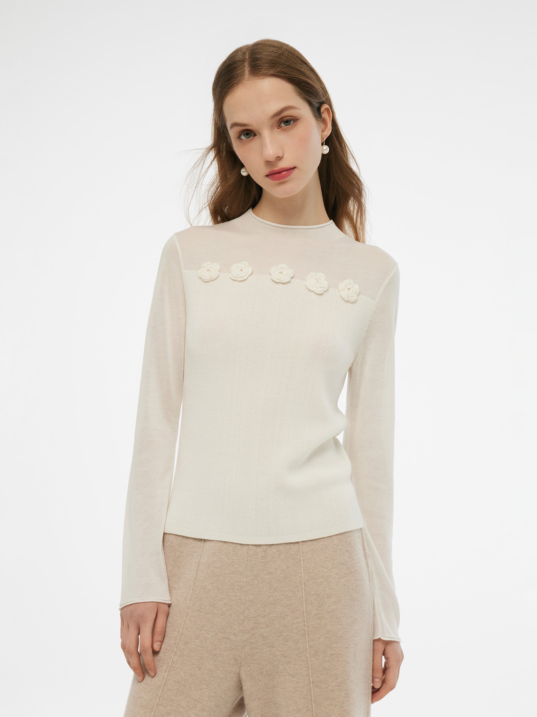 Valmere™ | Women Flower Knit Top