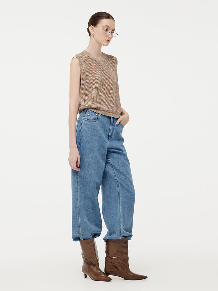 Valmere™ | Linen Open-Knit Tank Top