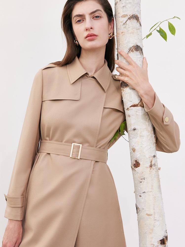 Valmere™ | Woolen Trench Coat With Belt