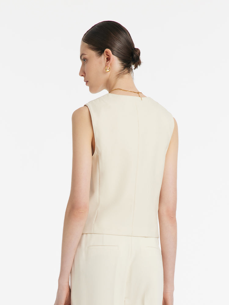 Valmere™ | Worsted Wool Single-Breasted Vest