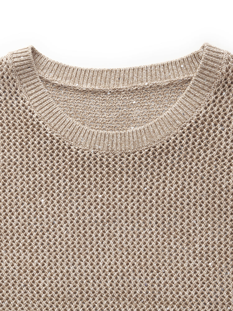 Valmere™ | Linen Open-Knit Tank Top