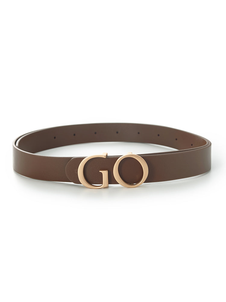 Valmere™ | GO Letter Middle Size Women Leather Belt