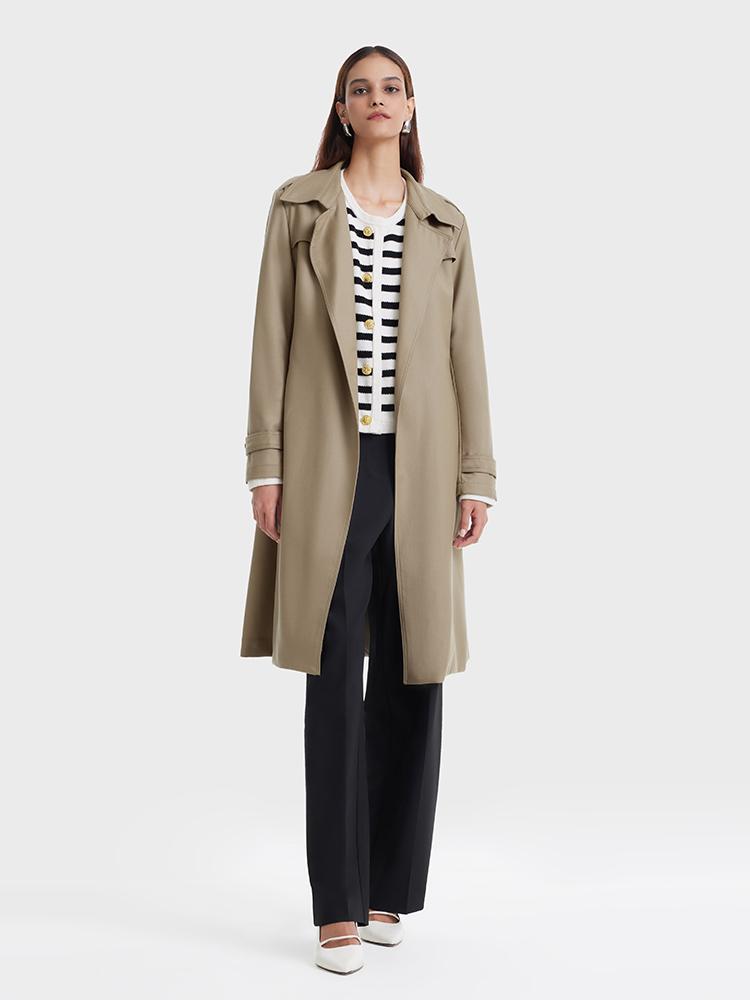 Valmere™ | Woolen Trench Coat With Belt