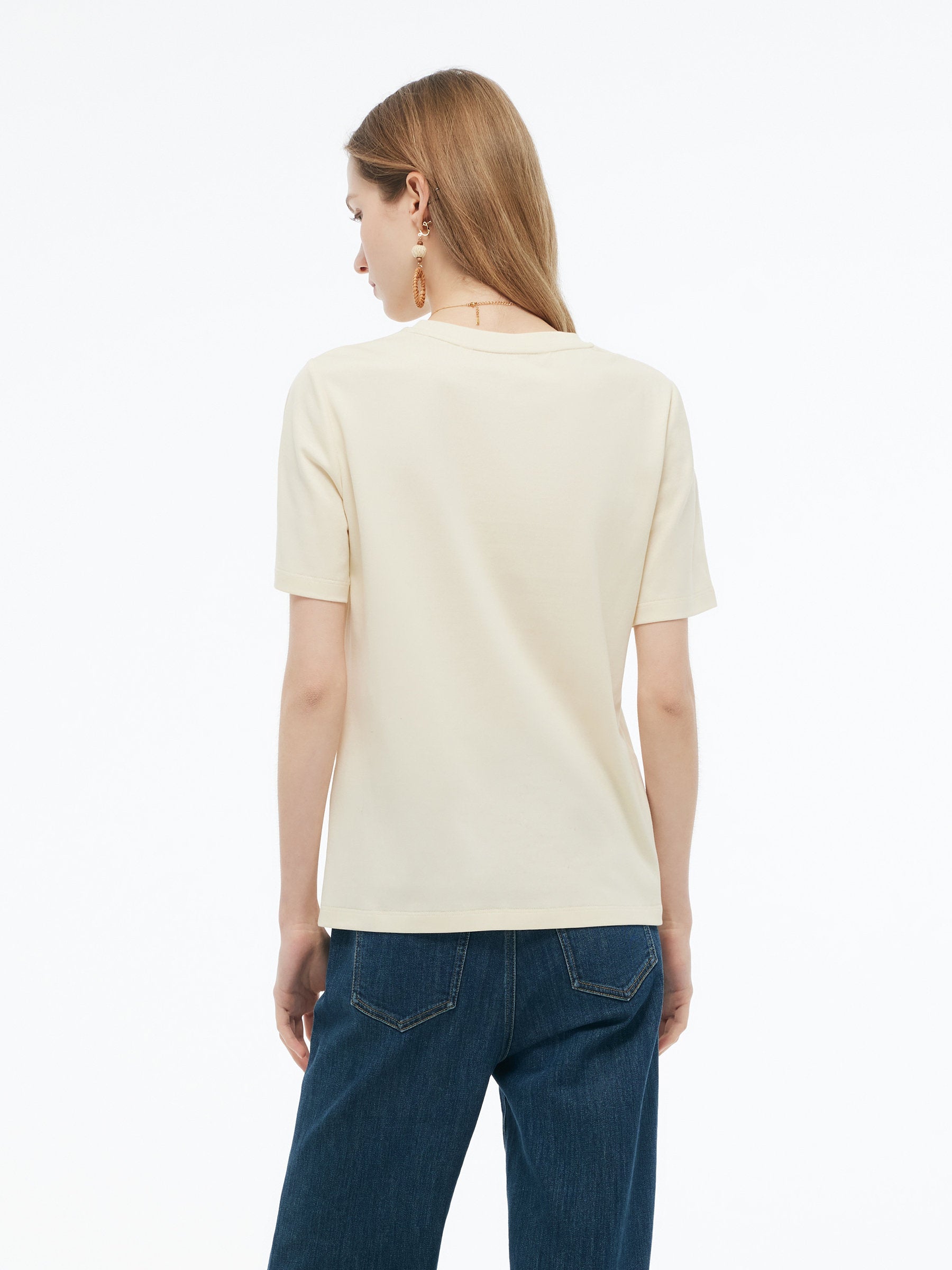Valmere™ | Flower Print Knit T-Shirt