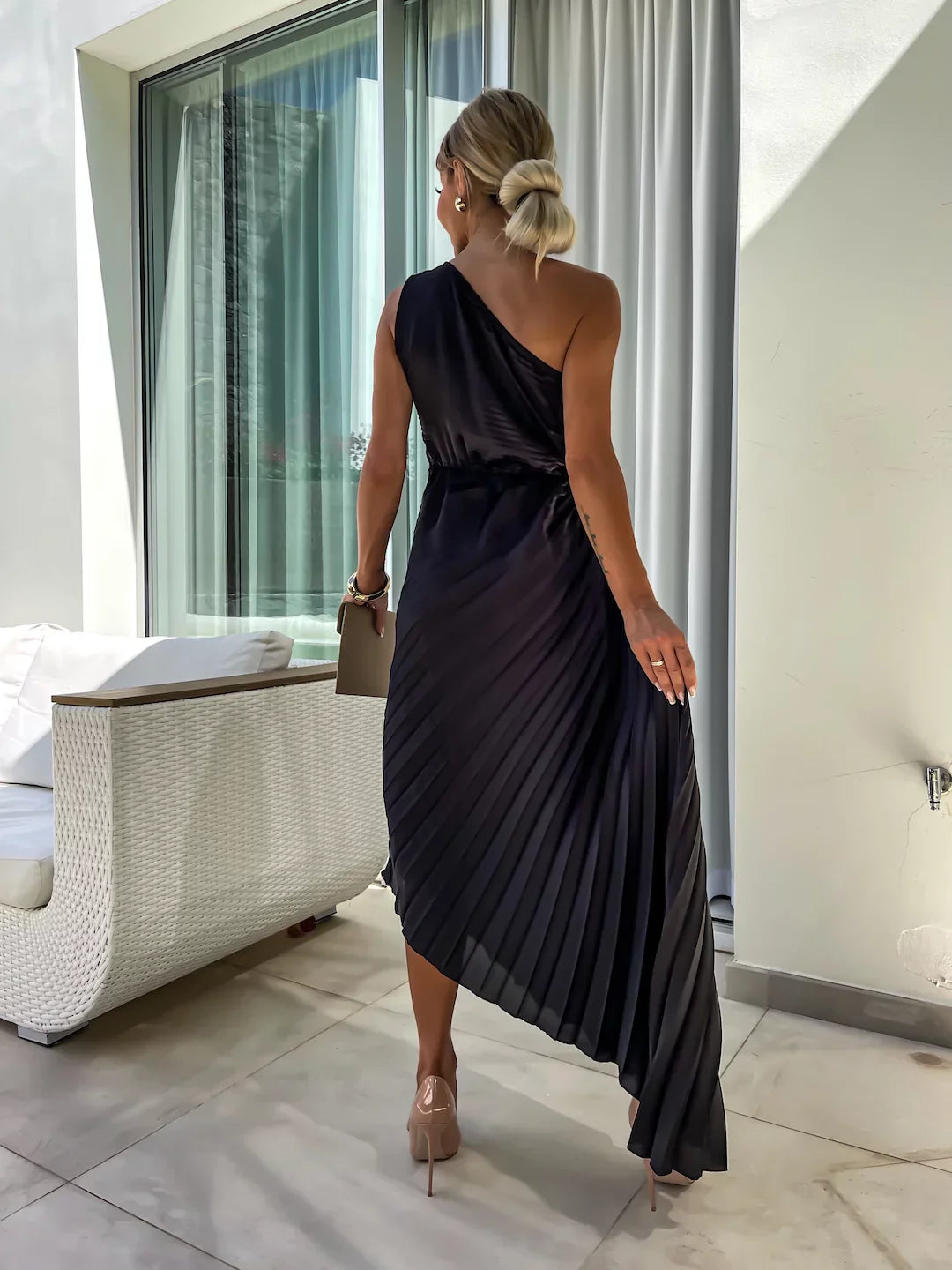 Valmere™ | Dariella Romantic Flower One Shoulder Dress