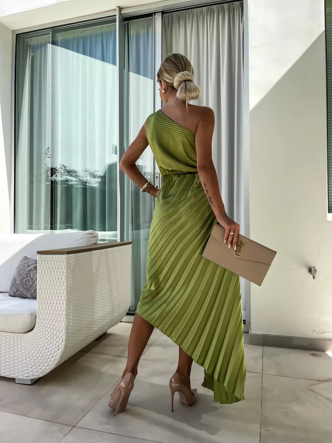 Valmere™ | Dariella Romantic Flower One Shoulder Dress