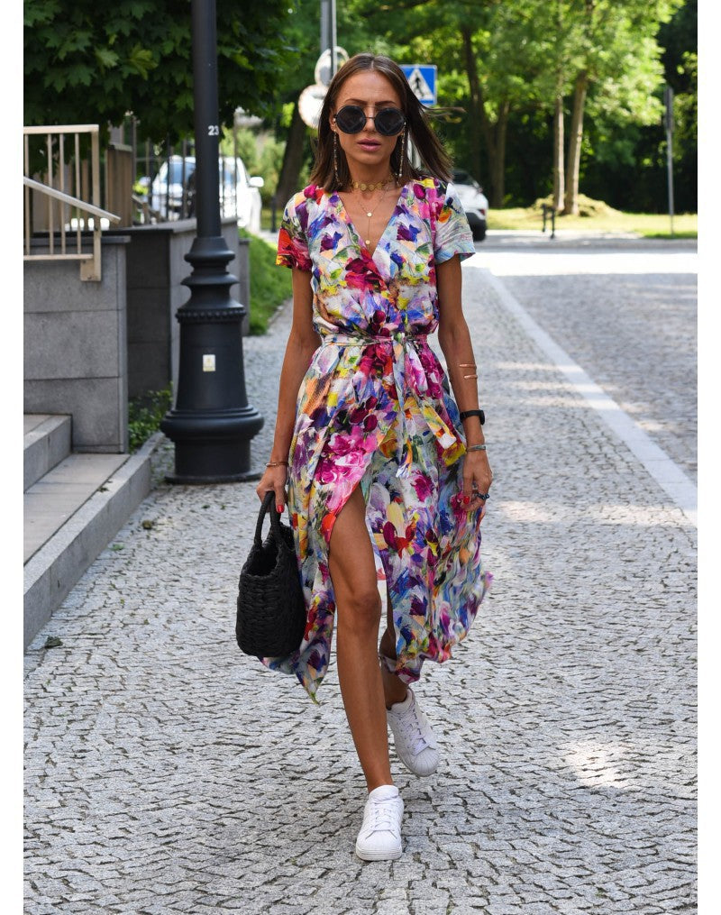 Valmere™ | Yasmine Stylish V-Neck Dress