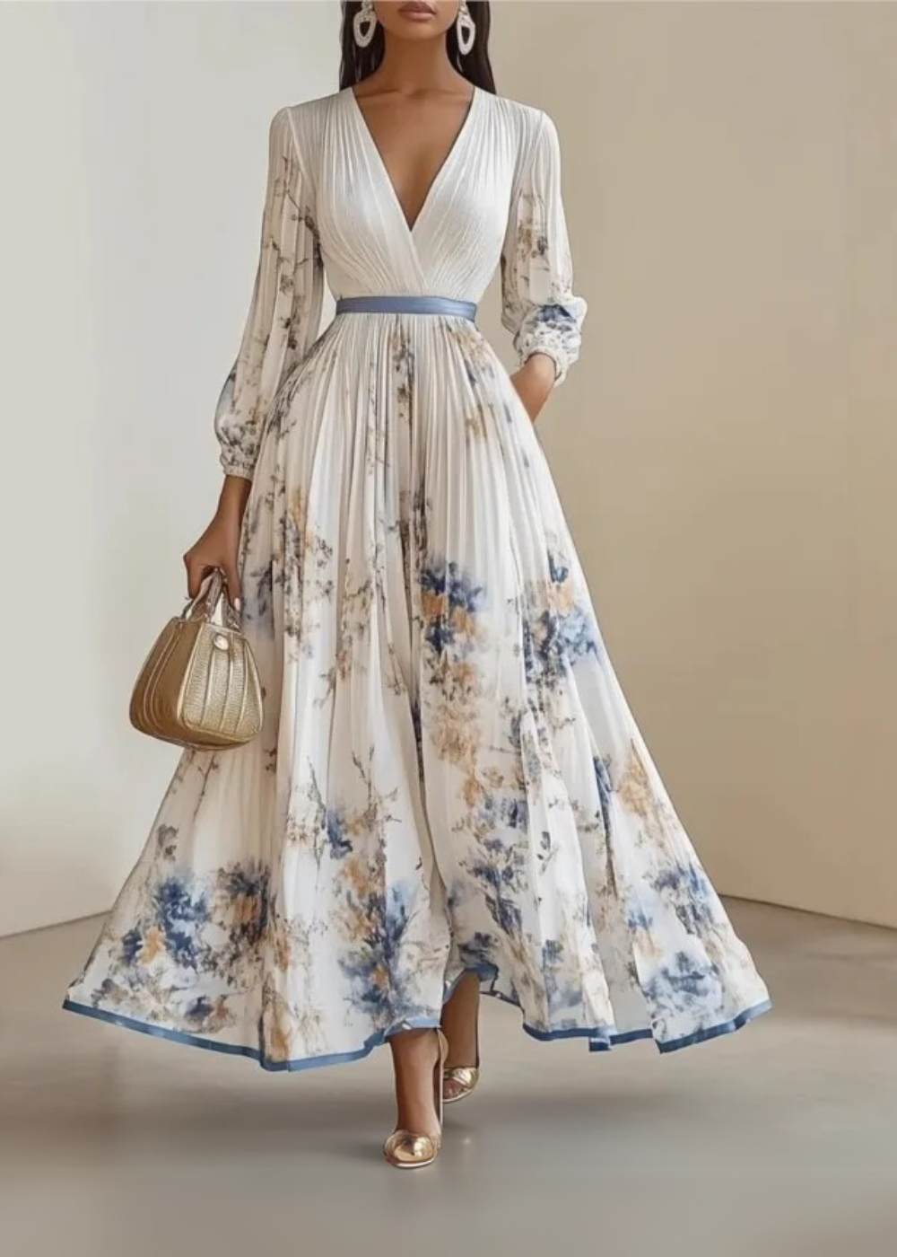 Valmere™ | Katie Elegant Floral Maxi Dress